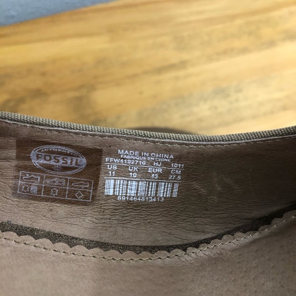 Fossil Open Toe Wedge Heel Bronze Size 11 (runs small fits Women’s size 10) - Picture 11 of 13